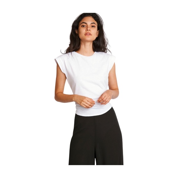 Lemon Avenue, Tie Back White Sleeveless Tee, New - Picture 2 of 6